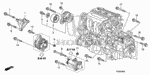 90008RAAA00 - Engine: BOLT, MOUNTING BRACKET (10X95) for Honda Image