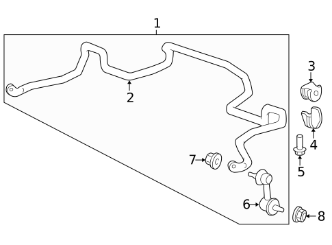 Stabilizer Bar & Components for 2001 Honda CR-V #0