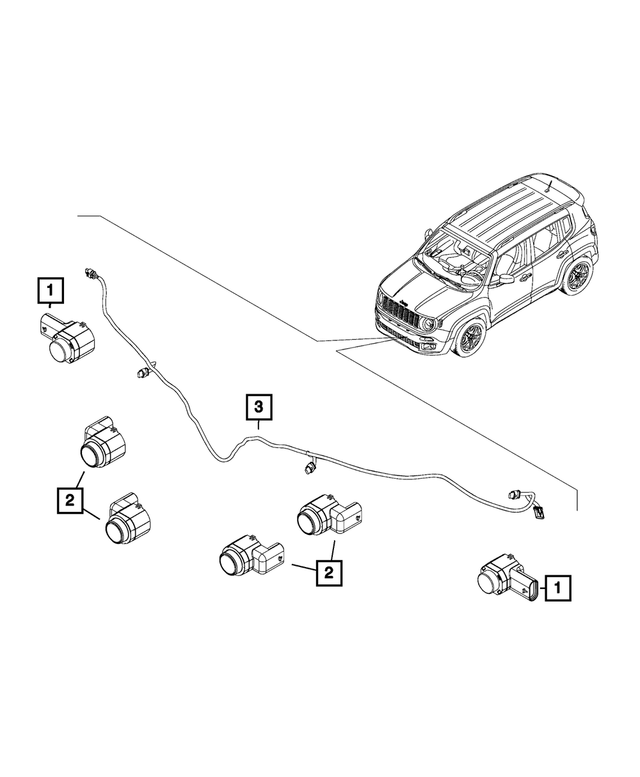 68256444AA - Electrical: Park Assist Sensors Wiring, Us, Canada, Mexico for Mopar Image