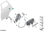 51225A160D1 - Vehicle Trim: Door Lock Rear Left for Mini: Countryman S ALL4, Countryman SE ALL4, JCW Countryman ALL4 Image image