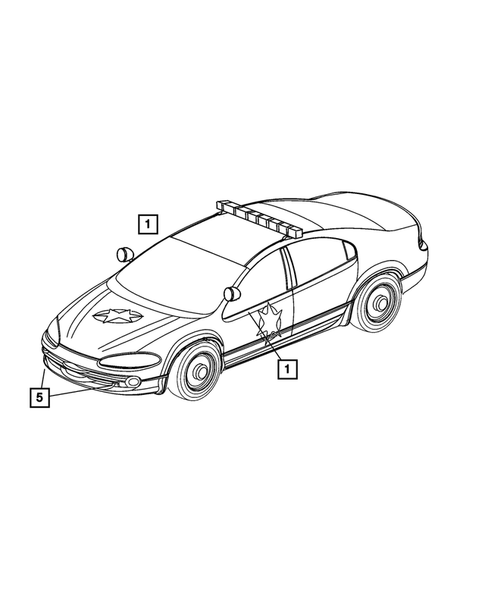 Lamps - Front, Rear and Courtesy for 2003 Dodge Intrepid #4