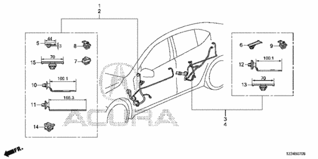 Wire Harness (6) for 2018 Acura TLX #0