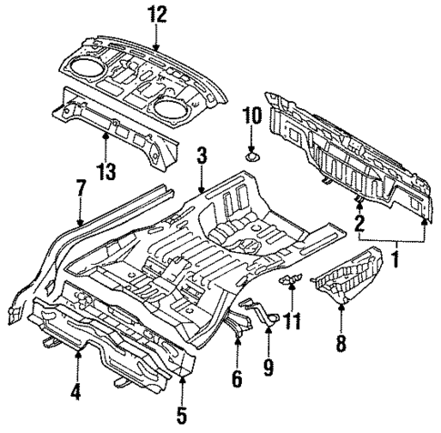 Rear Body for 1996 Mitsubishi Galant #0