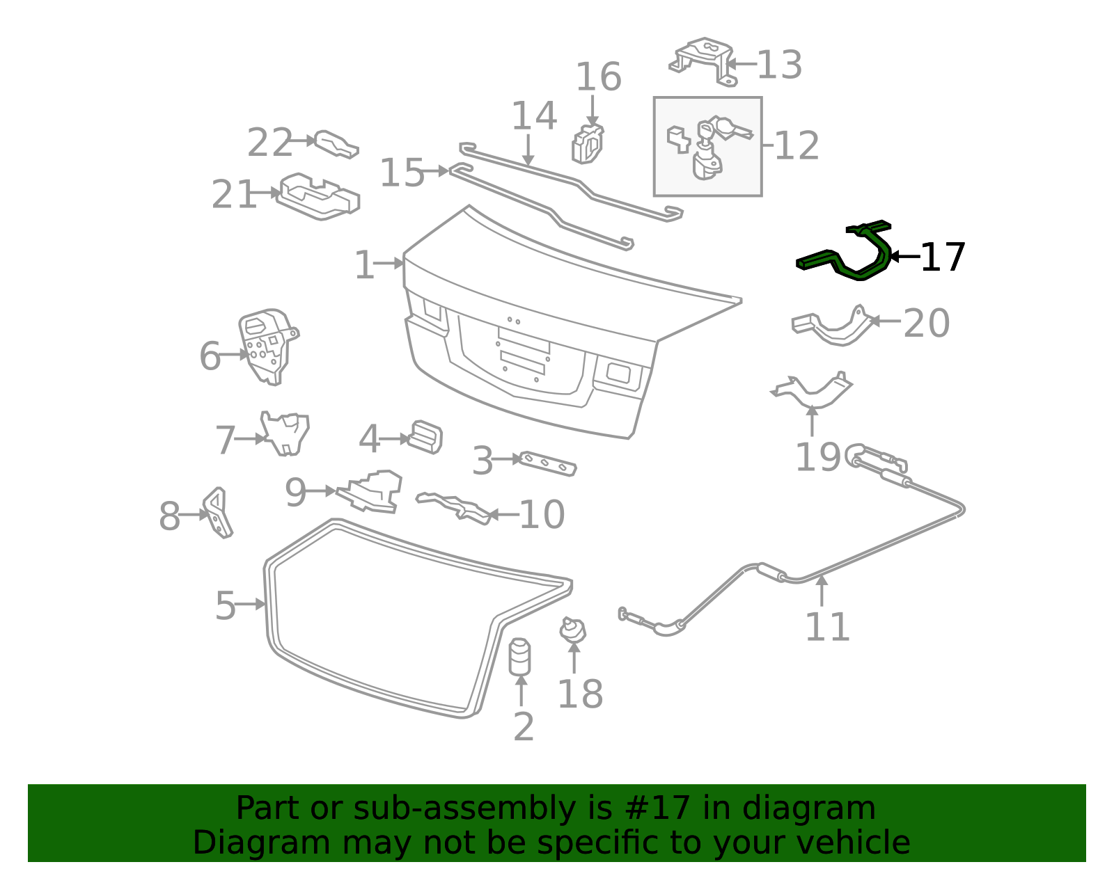 Genuine OEM Acura - Deck Lid Hinge Part# 68610-TL0-G00ZZ | Acura Parts ...