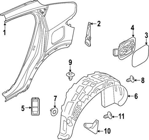 Quarter Panel & Components for 2025 Volvo EC40 #0