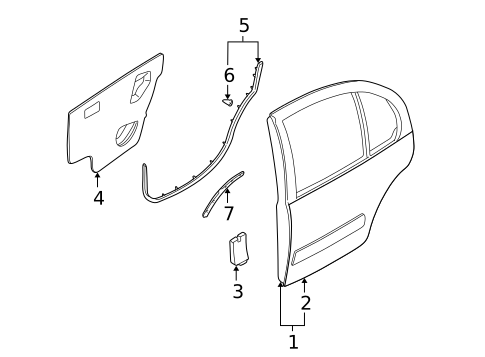 Door & Components for 2001 INFINITI I30 #0