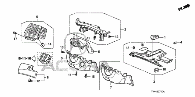 Instrument Panel Garnish (Driver Side) for 2011 Acura TL #0