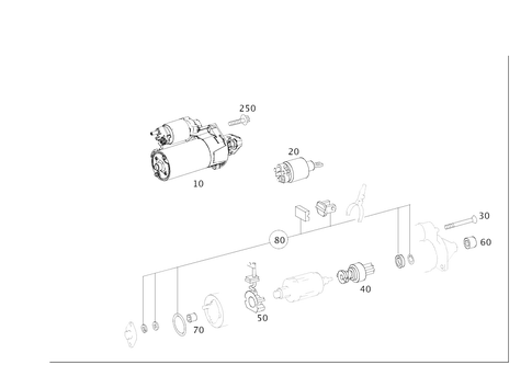 Starter Motor for 2016 Mercedes-Benz GLE300d #0