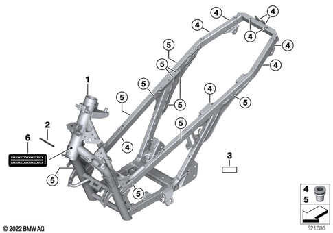Motorcycle Frame for 2021 BMW-Motorrad C 400 GT #1