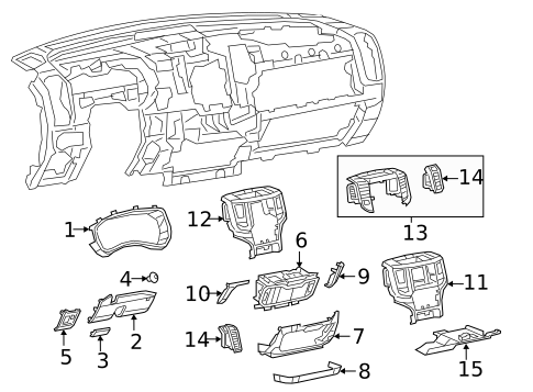 Instrument Panel Components for 2020 Ram 1500 #0