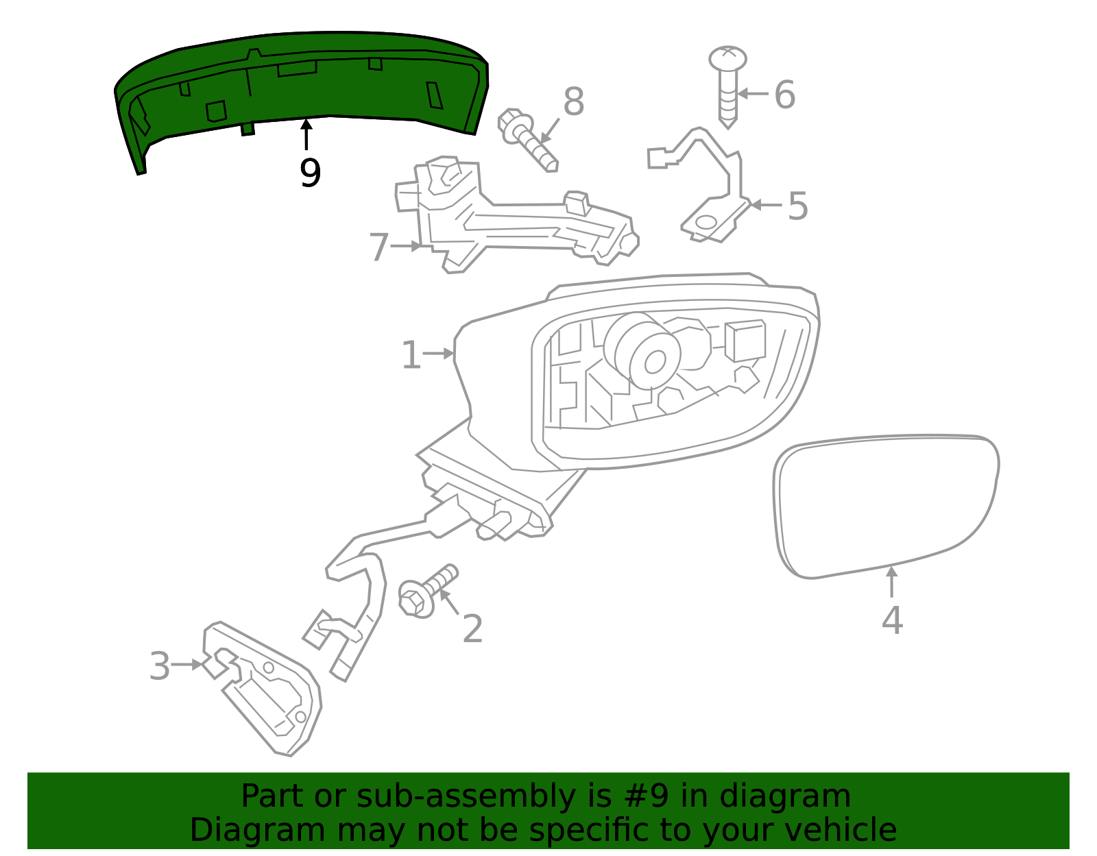 2017-2021 Mazda 6 Mirror Cover B63B-69-1N7-83 | OEM Parts Online