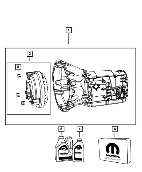 Automatic Transmission / Transaxle and Torque Converter for 2011 Jeep Wrangler #0