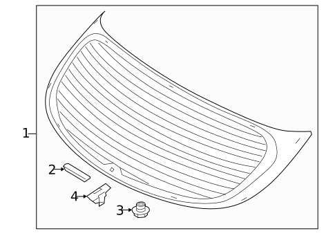 Glass - Lift Gate for 2013 Hyundai Elantra GT #0