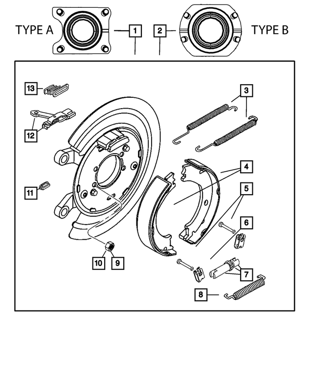 5106004AC - : Parking Brake Adapter, Right Or Left for Mopar Image