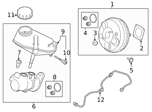 Master Cylinder - Components On Dash Panel for 2012 Land Rover Range Rover Evoque #0