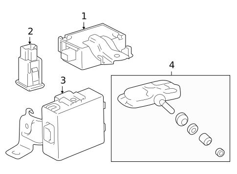Tire Pressure Monitor Components for 2009 Toyota Land Cruiser #0