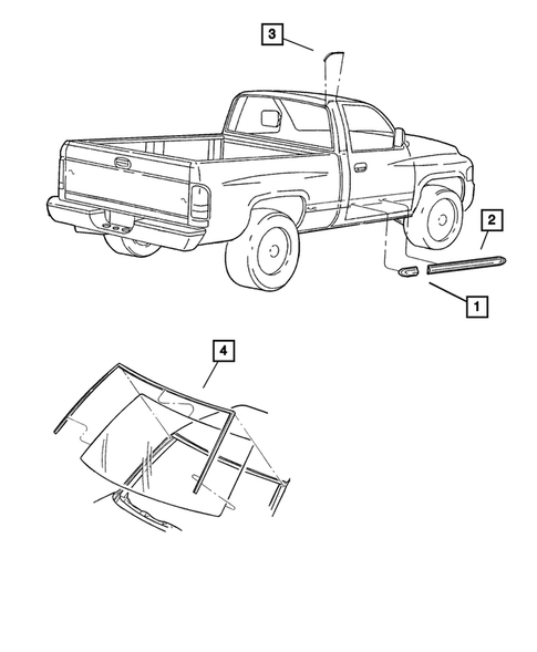 Moldings and Ornamentation for 2002 Dodge Ram 2500 #1