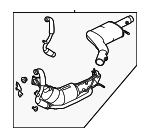 LR071089 - Exhaust: Converter &amp; Pipe for Land Rover: Discovery, Range Rover, Range Rover Sport Image