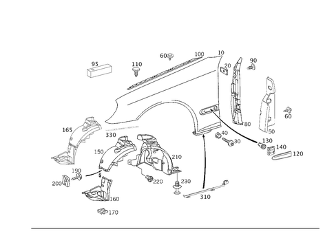 Front Fender for 2005 Mercedes-Benz CLK500 #0