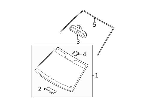 Glass - Windshield for 2006 Hyundai Accent #0