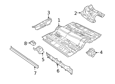 Floor & Rails for 2007 Saab 9-3 #1