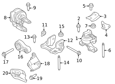 Engine & Trans Mounting for 2013 Lincoln MKX #0