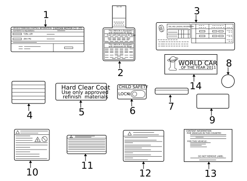 Labels for 2012 Nissan LEAF #0