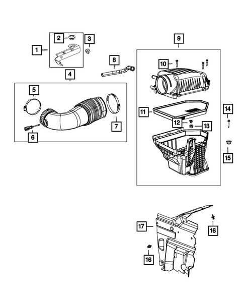 Air Cleaner for 2013 Dodge Challenger #0