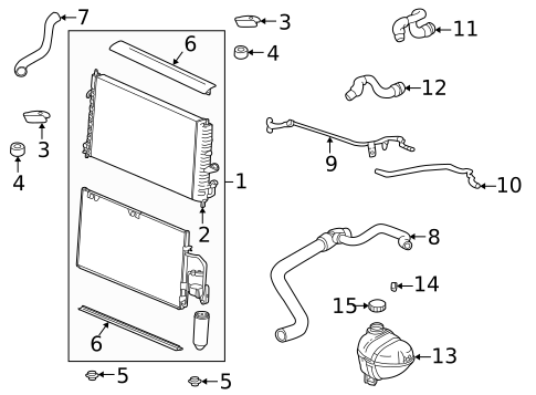 Radiator & Components for 2000 Saturn LW1 #0
