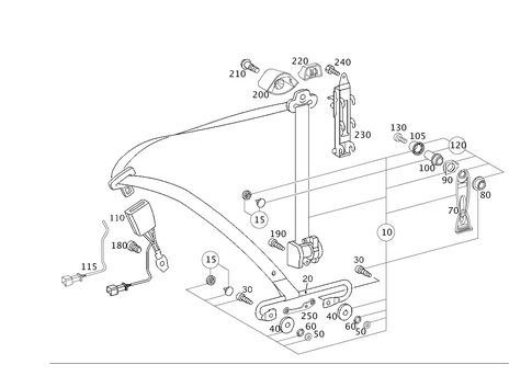 Front Seat Safety Belt for 2002 Mercedes-Benz C 320 #0