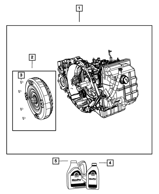 RL070538AB - 62TE; 6-Speed; Automatic Transaxle: Torque Converter Kit for Mopar Image image