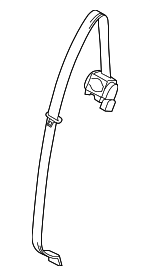 7P0857807AHCP - Electrical: Center Seat Belt for Volkswagen: Touareg Image