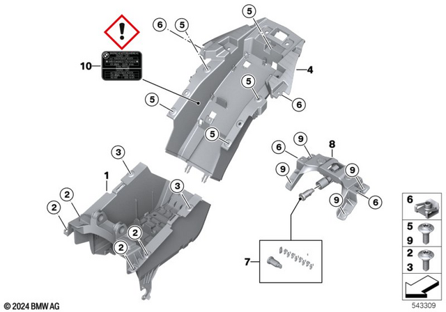 46638550994 - Frame and Mounting Parts: Body Screw without Shoulder - M5X20 mk for BMW-Motorrad Image