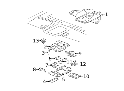 Overhead Console for 2011 Buick Lucerne #0