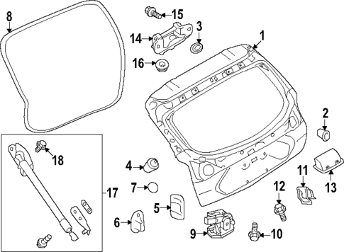 Liftgate for 2024 Subaru Crosstrek #0