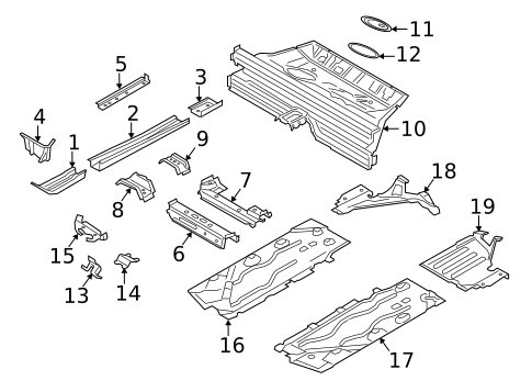 Floor & Rails for 2019 Mini Cooper Clubman #0