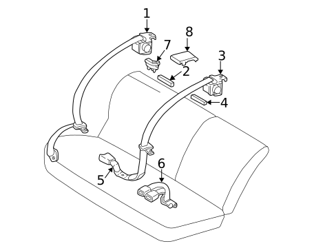 Seat Belt for 2003 Toyota Corolla #1