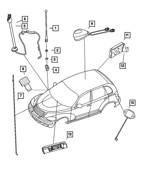 Radio, Antenna, and Speakers for 2007 Chrysler PT Cruiser #0