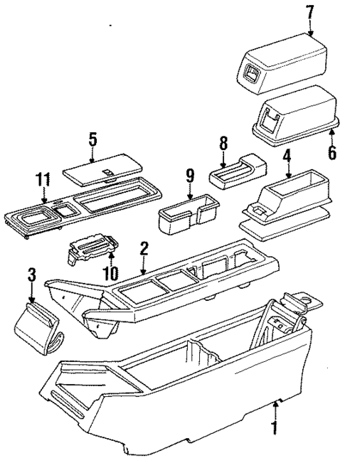 Center Console for 1990 Cadillac Seville #0