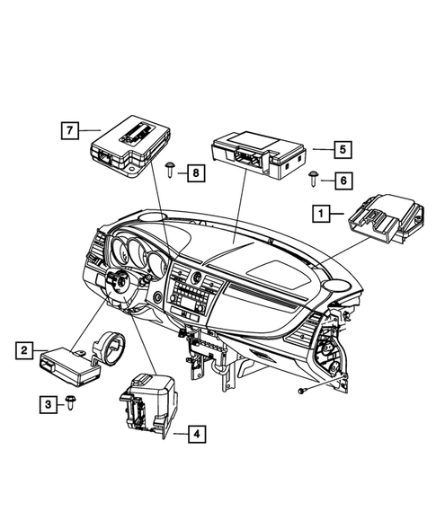Keys, Modules and Engine Controllers for 2010 Chrysler Sebring #1