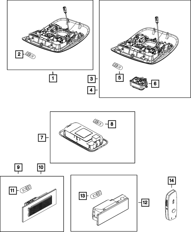 « 68124745AA –  : Courtoisie Lampe, Côtés Droit &amp; Gauche pour Mopar Image »