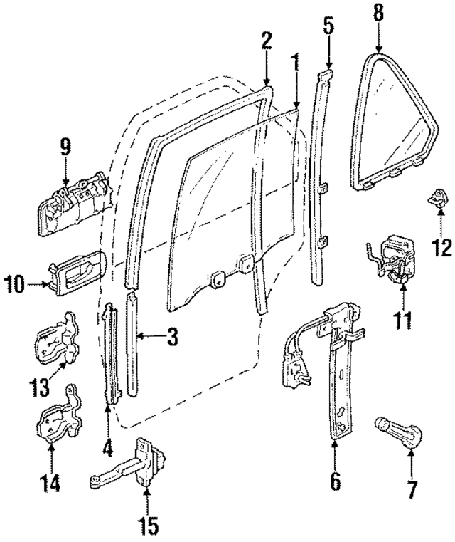73450SM4A00 - : Door Glass for Honda Image
