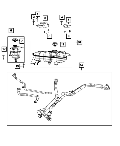 Engine Coolant Reservoir (Bottle) for 2023 Ram 1500 #1