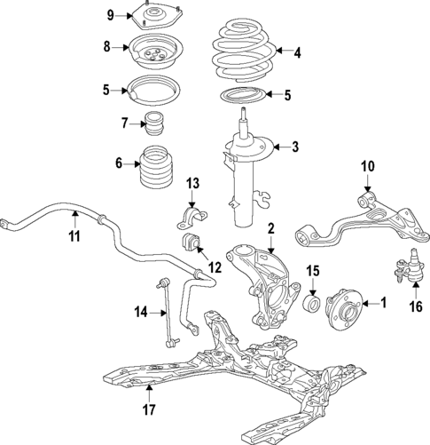 Front Suspension for 2021 Honda Accord #0