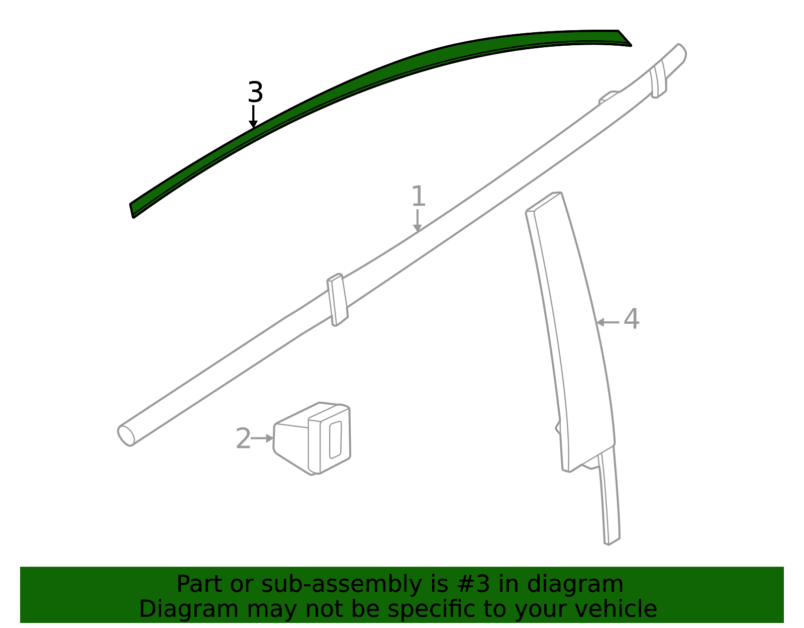 Genuine BMW 51-35-5-B59-7D6 | Upper Molding | FREE Shipping on Most ...