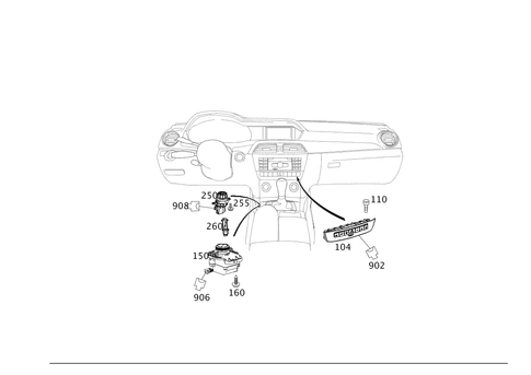 Switch in Instrument Panel and Center Console for 2013 Mercedes-Benz C350 #0