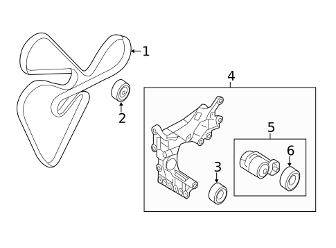 Belts & Pulleys for 2012 Kia Sorento #0