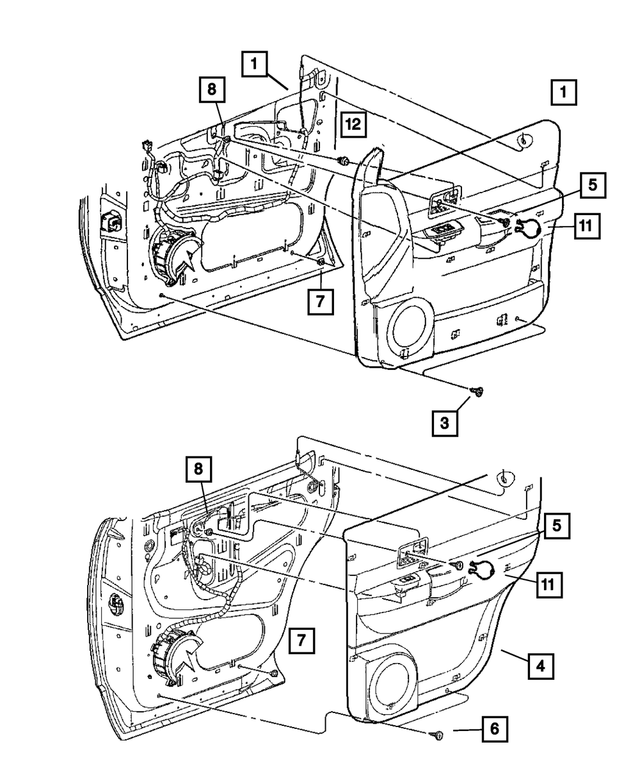 « 1FB441D1AC – Interior Trim : Garnissage De Porte Avant Panneau, Côté Droit pour Mopar Image »