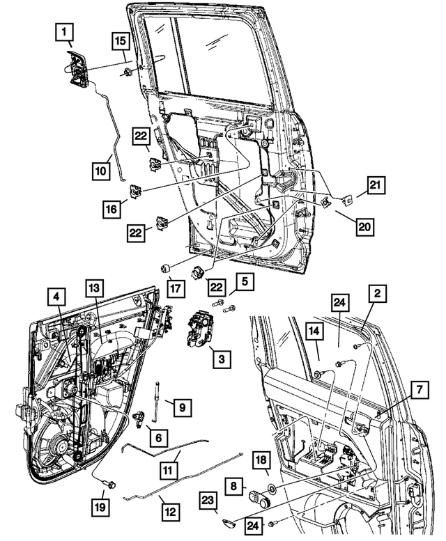 5074939AA - : Rear Door Window Regulator, Left for Mopar Image