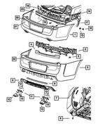 68071980AA - Frame, Bumper and Fascia: Rear Fascia for Mopar Image